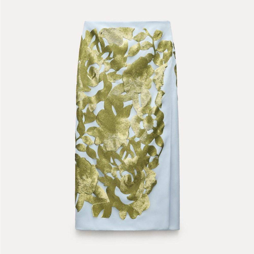 Zara limited edition celeb style sequin midi skirt - Picture 3 of 9